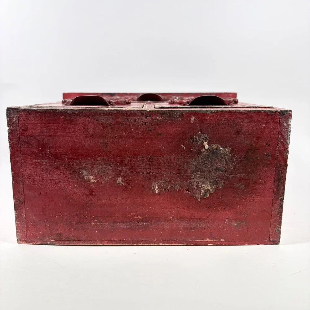 Distressed Red Wooden Mini Desktop Drawers Tabletop Organizer Chest Hobby Lobby